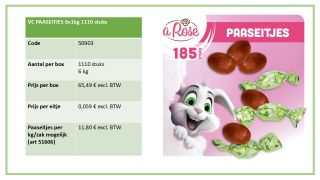 Afbeeldingen van VC PAASEITJES 6x1KG 1110 stuks|DS 